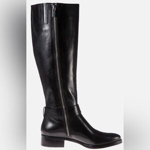 UEC MICHAEL KORS CHARM RIDING TALL BLACK BOOTS MK LOGO WOMEN'S Sz 6.5
